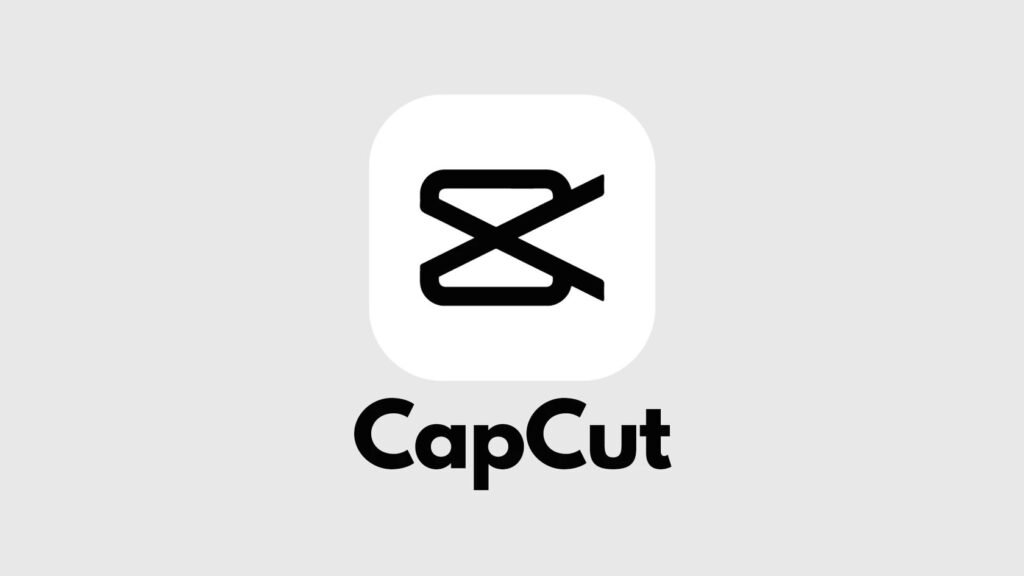 Logotipo oficial do CapCut em preto sobre fundo claro.