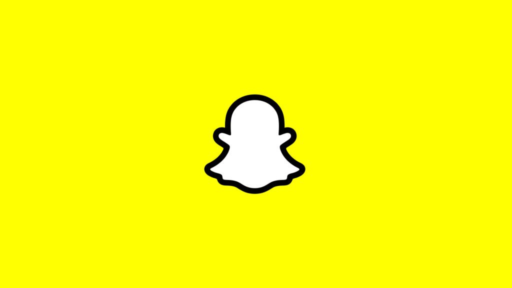 Ícone oficial do Snapchat, fantasma branco sobre fundo amarelo.
