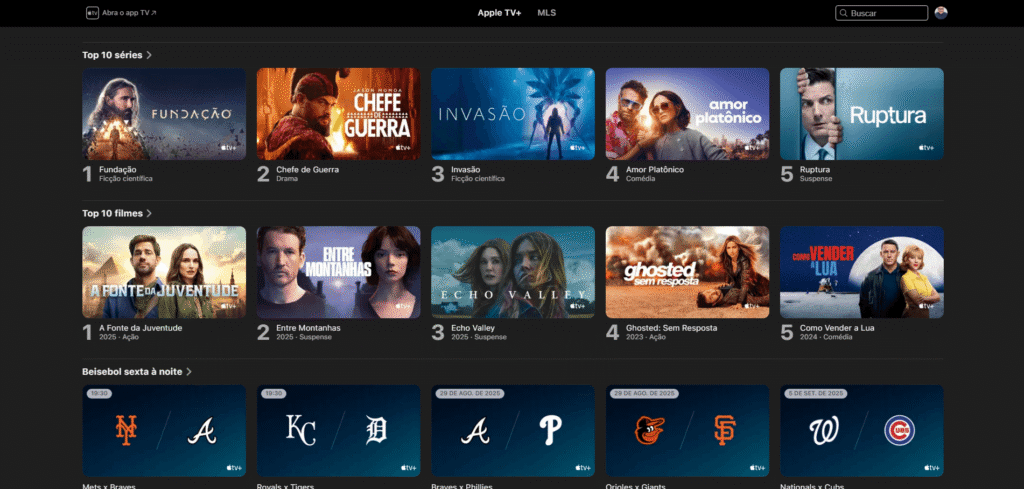 Captura tela Apple Tv +